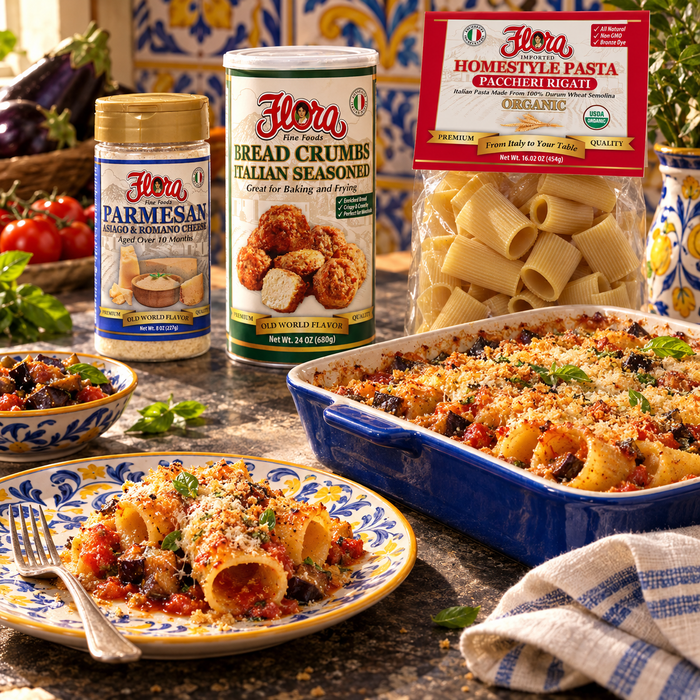 Sicilian Caponata Paccheri Bake Set — Finish It Golden