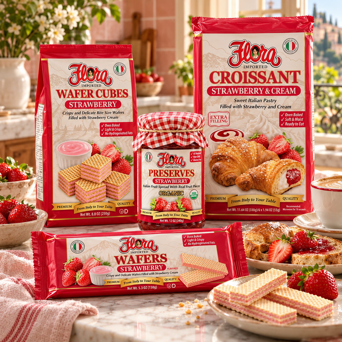 Strawberry & Cream Treats Collection — complete original Flora assortment