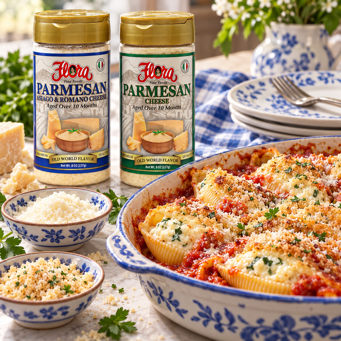 Sunday Stuffed Shells Family Pantry — Two Savory Cheese Finishes