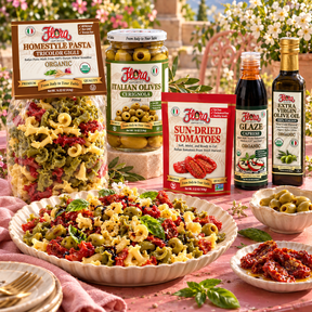 Tricolor Gigli Summer Salad Set — included Flora products and serving suggestion