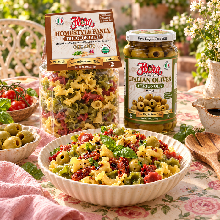 Tricolor Gigli Summer Salad Set — A Bouquet of Pasta