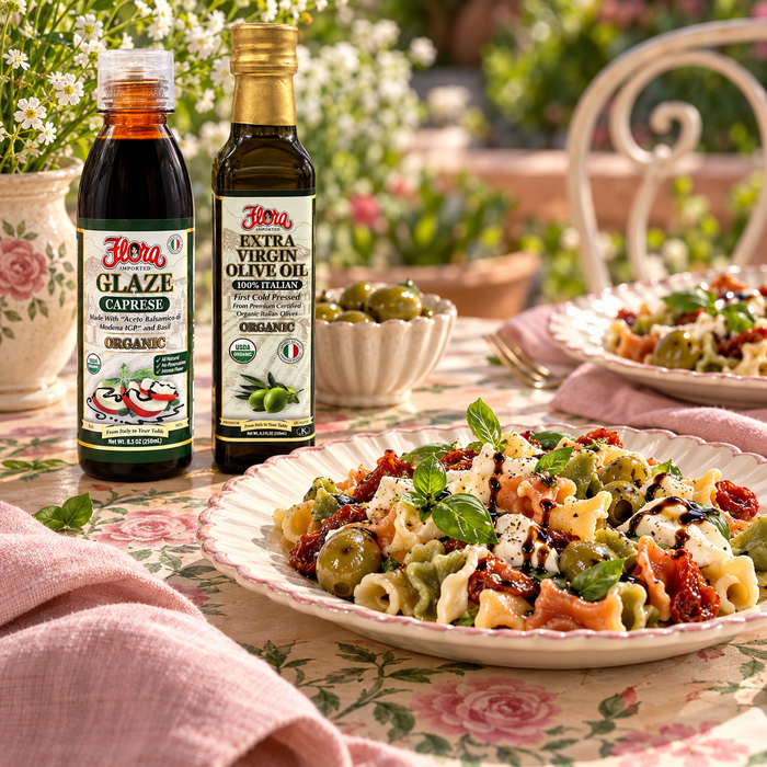 Tricolor Gigli Summer Salad Set — A Basil-Kissed Dressing