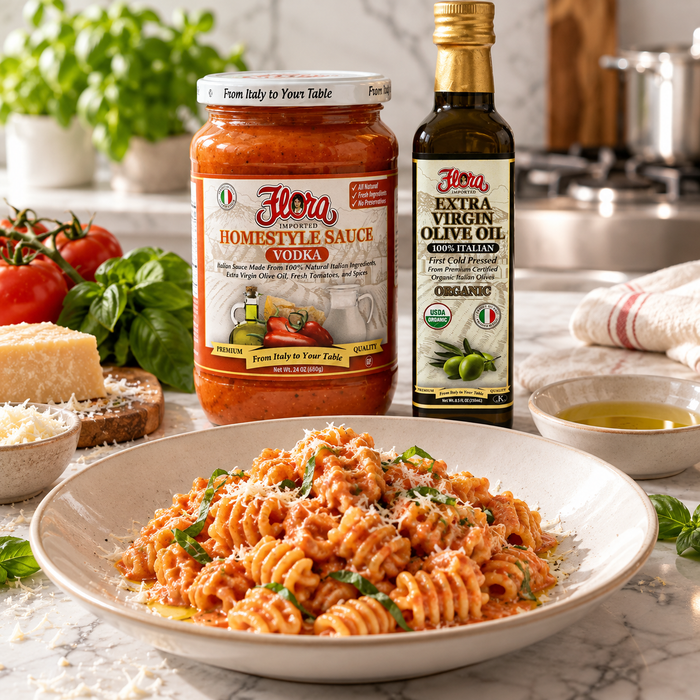 Velvety Tomato Comfort — Vodka Radiatori Restaurant Night Set