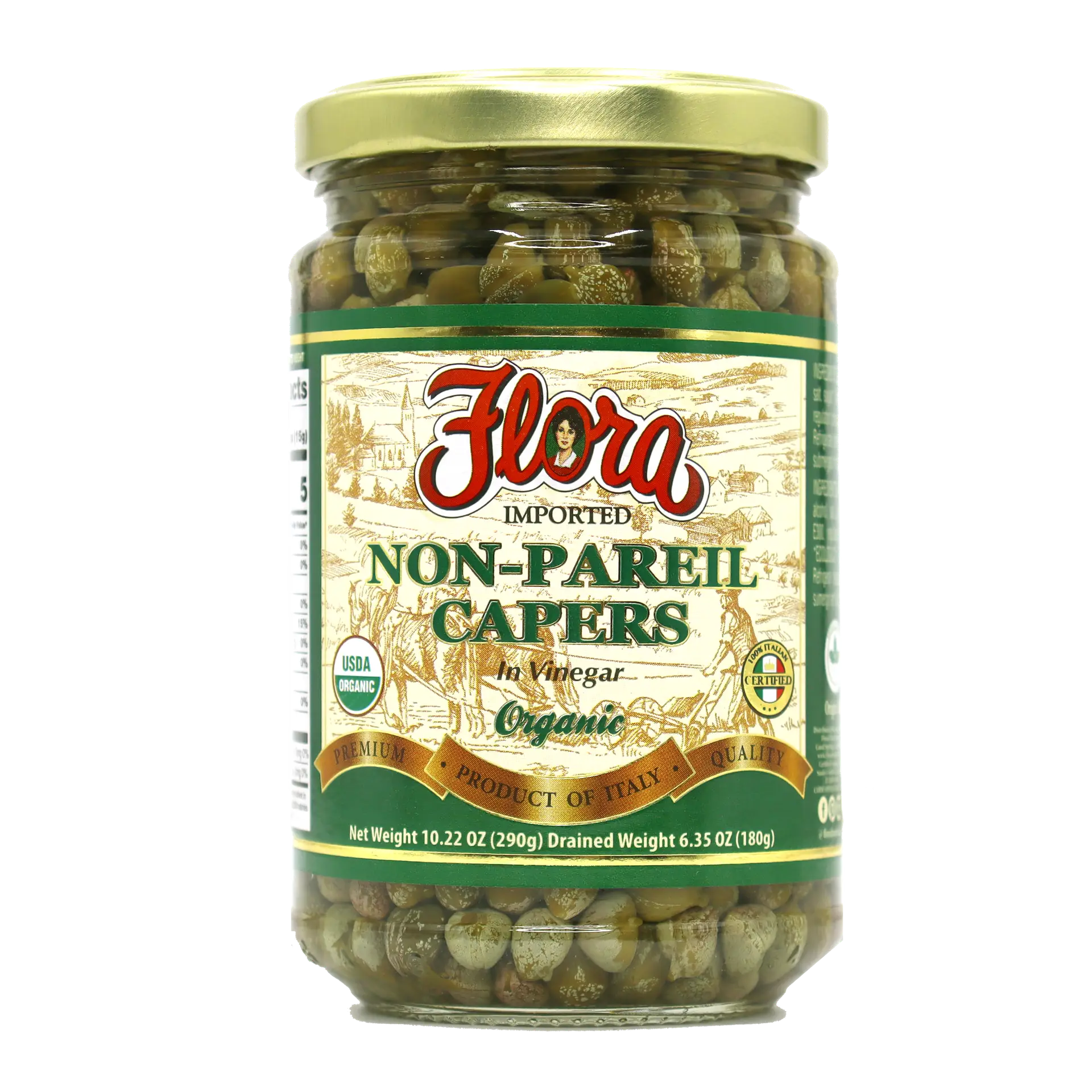 Non-Pareil Capers - Imported in Vinegar - 10oz - Flora Fine Foods