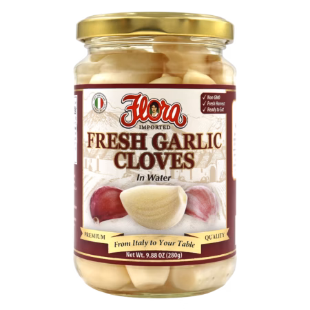 Fresh Garlic Cloves in Water