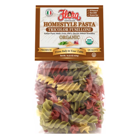 Organic Homestyle Tricolor Fusilloni