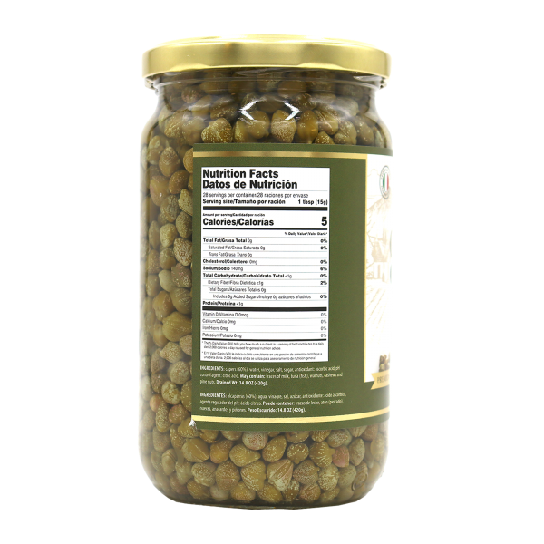 Flora Foods Capers Big Jar of 23 Oz Non Pareil in Vinegar Brine