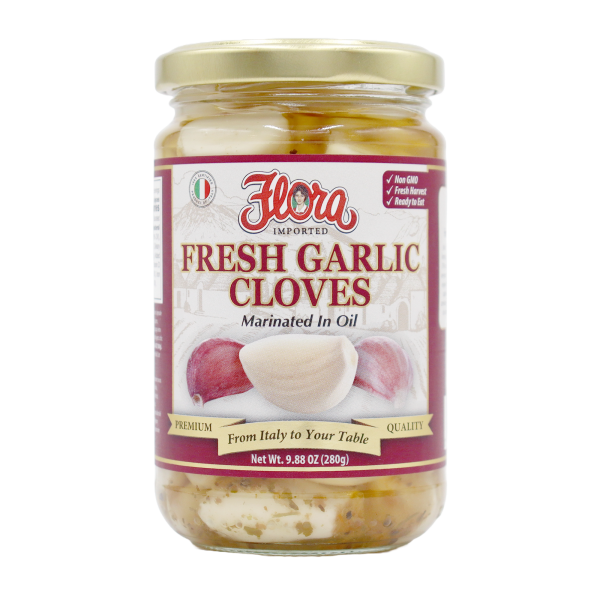 Flora Foods Fresh Garlic Cloves Marinated in Oil and Herbs