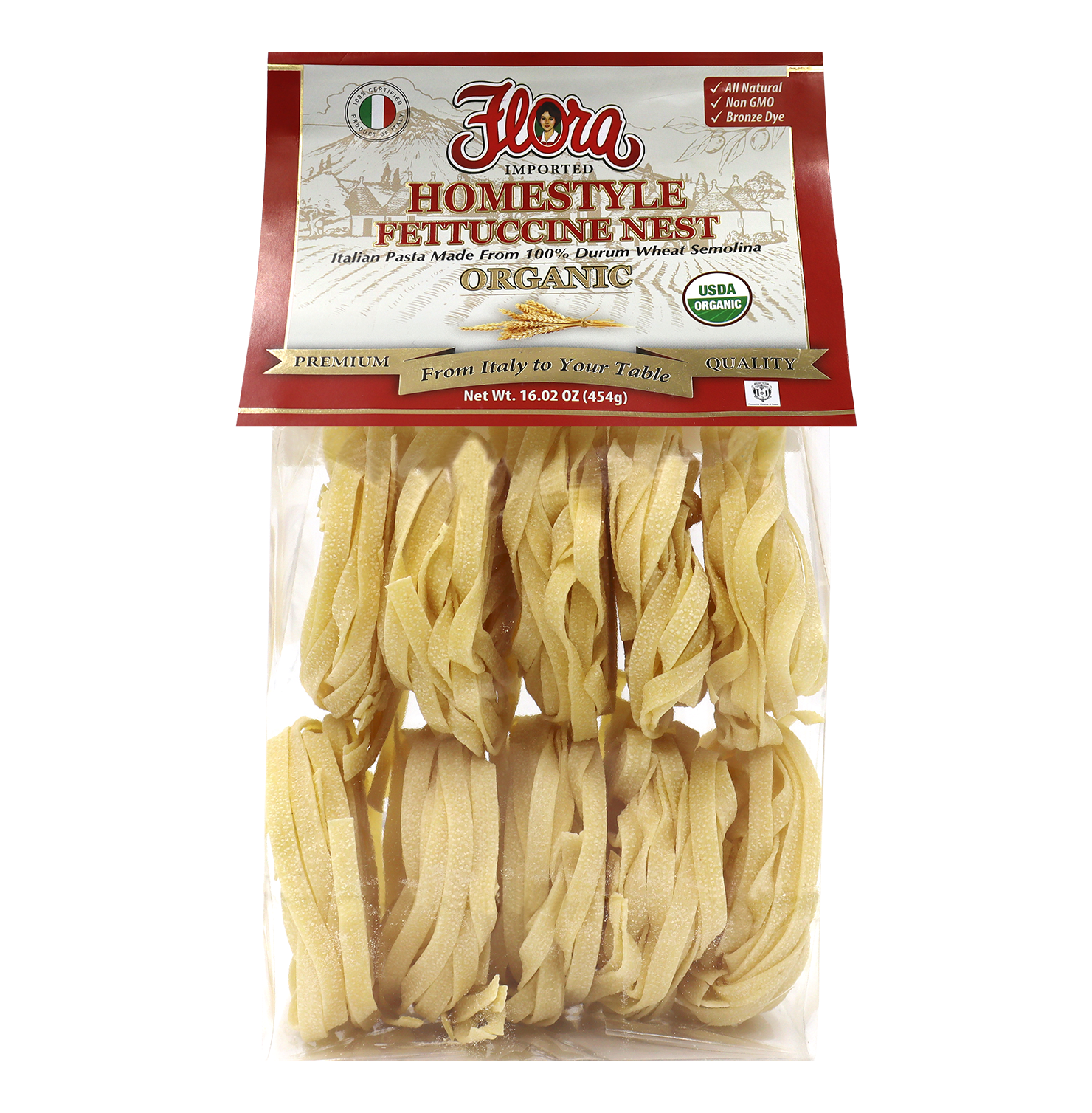 Homestyle Organic Fettuccine Nest Pasta