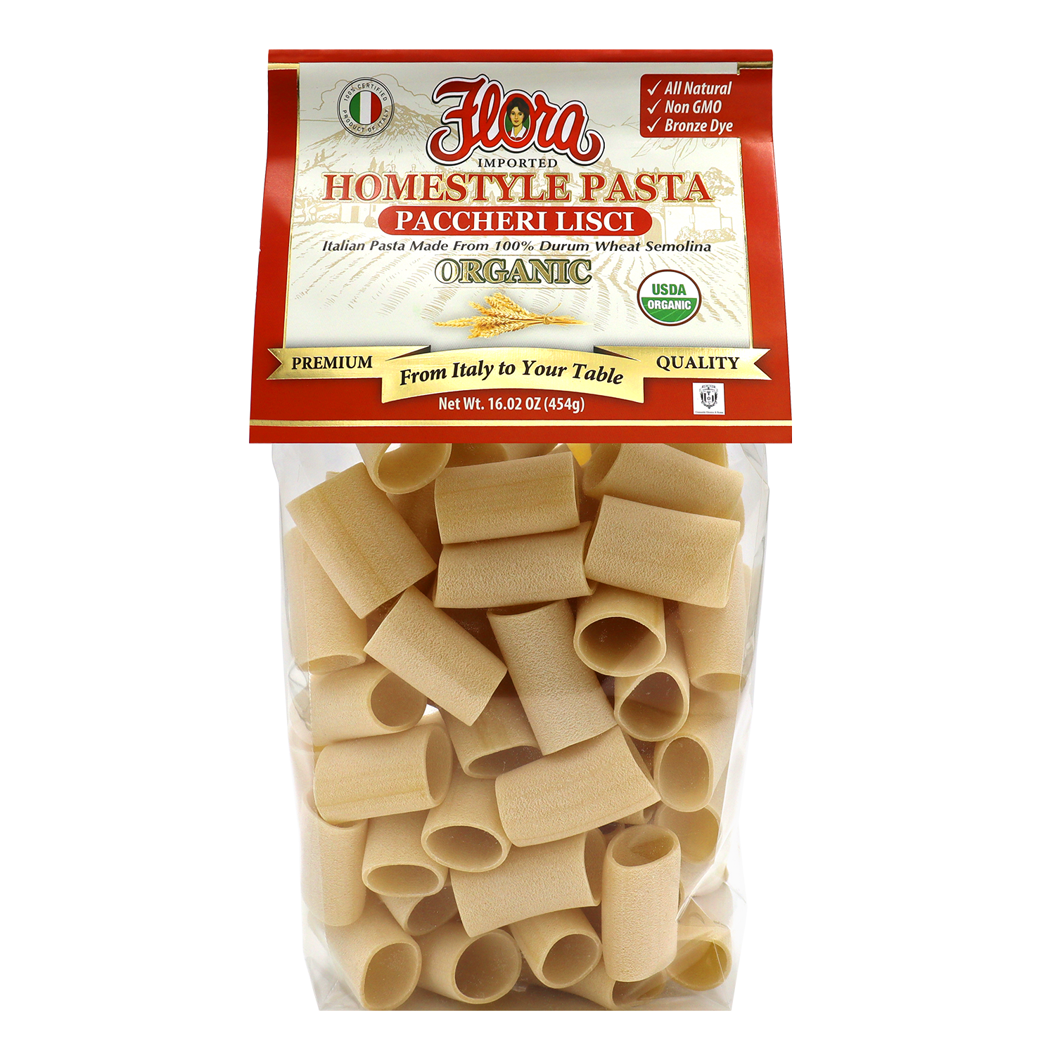 Organic Homestyle Paccheri Lisci