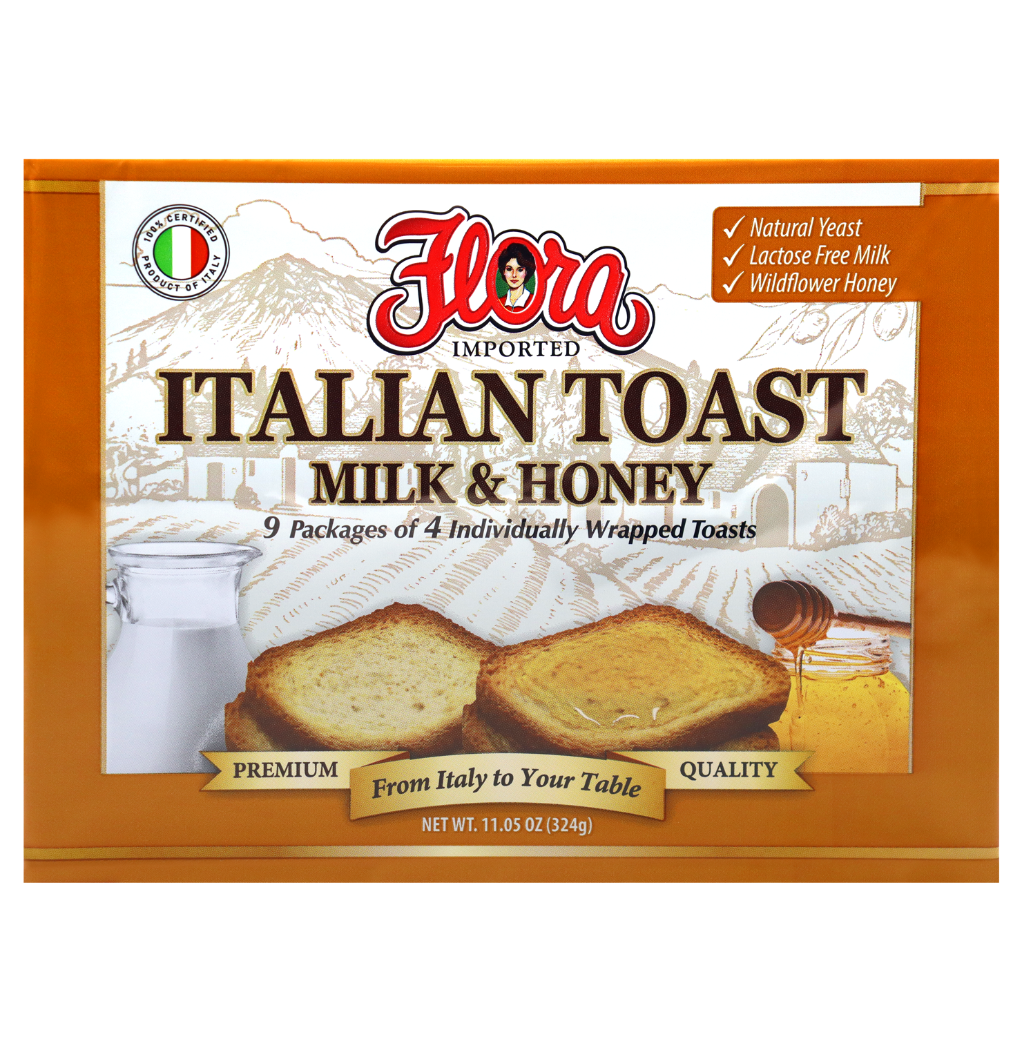 Italian Hard Toast (Milk & Honey) - Flora Fine Foods