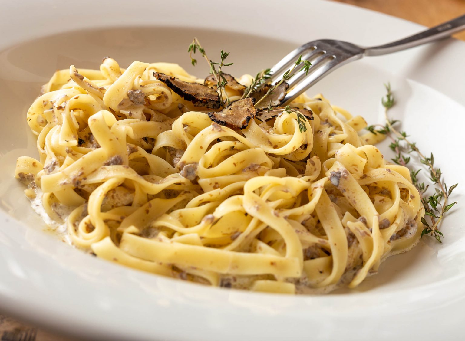 Fettucine alla Nursina (Fettucine with Anchovies and Truffles) - Flora ...