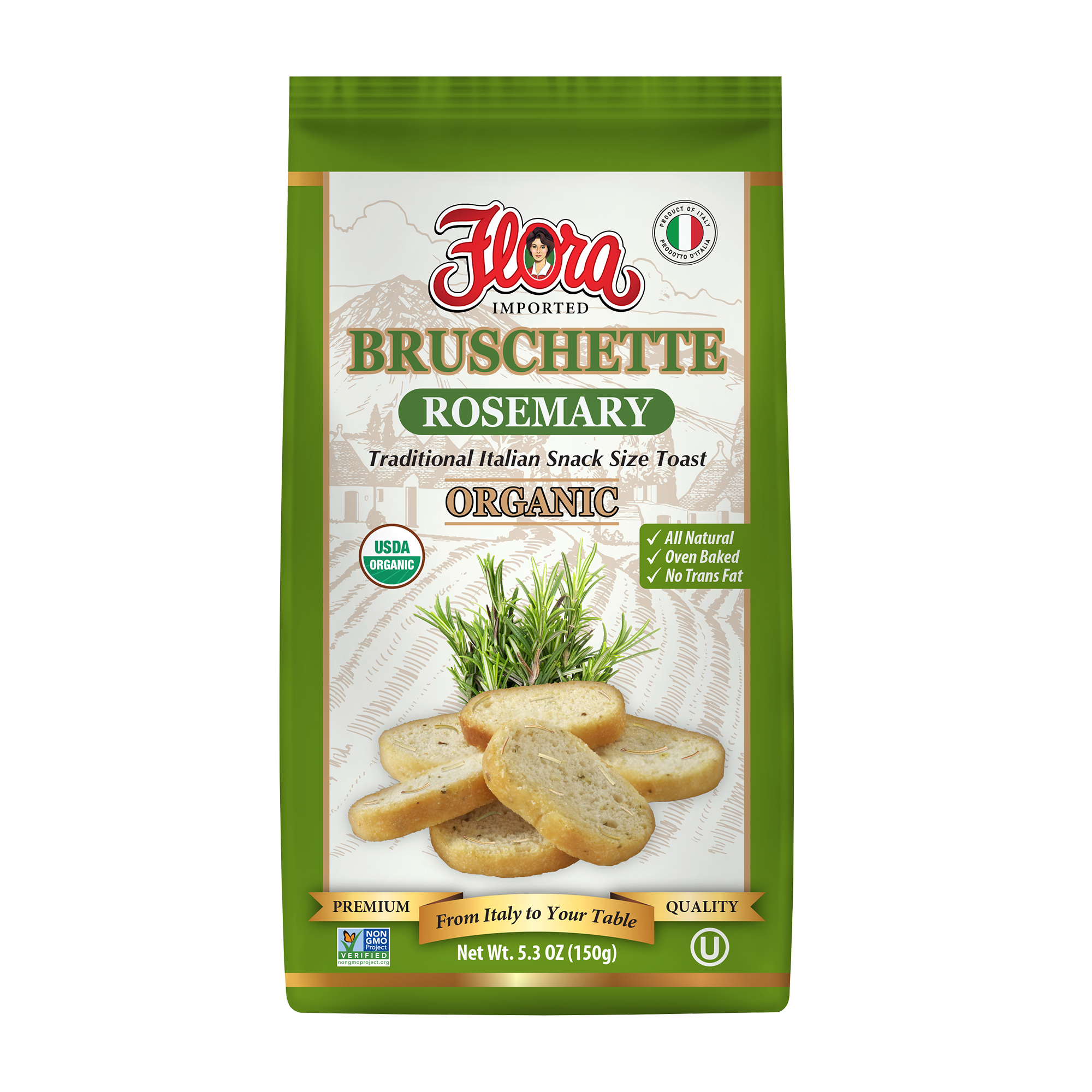 Organic Bruschette Mini Toasts (Rosemary)