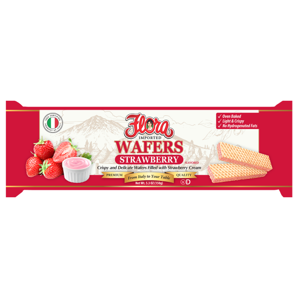 Flora Foods Strawberry Wafers Cookies