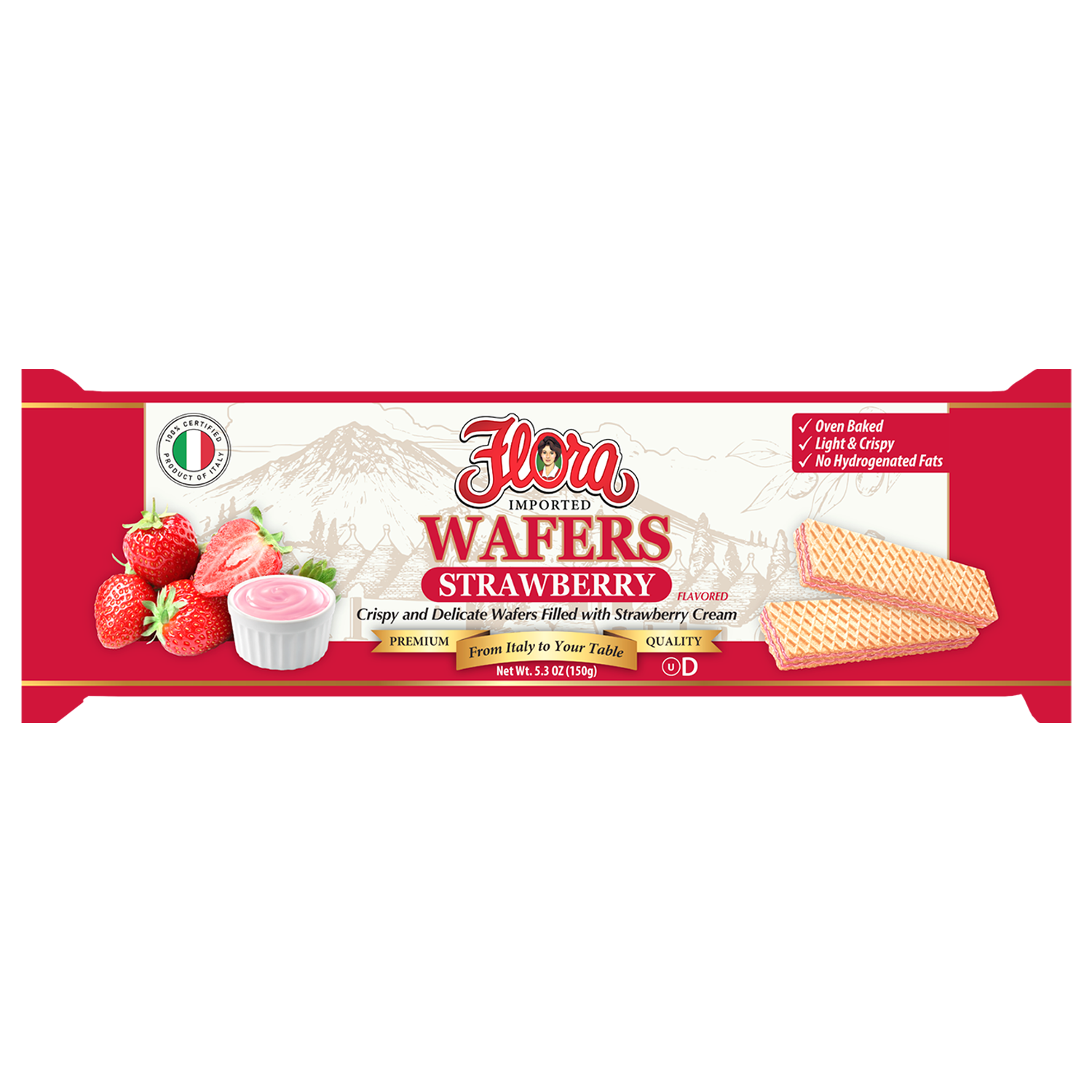 Italian Wafers Strawberry Cookies