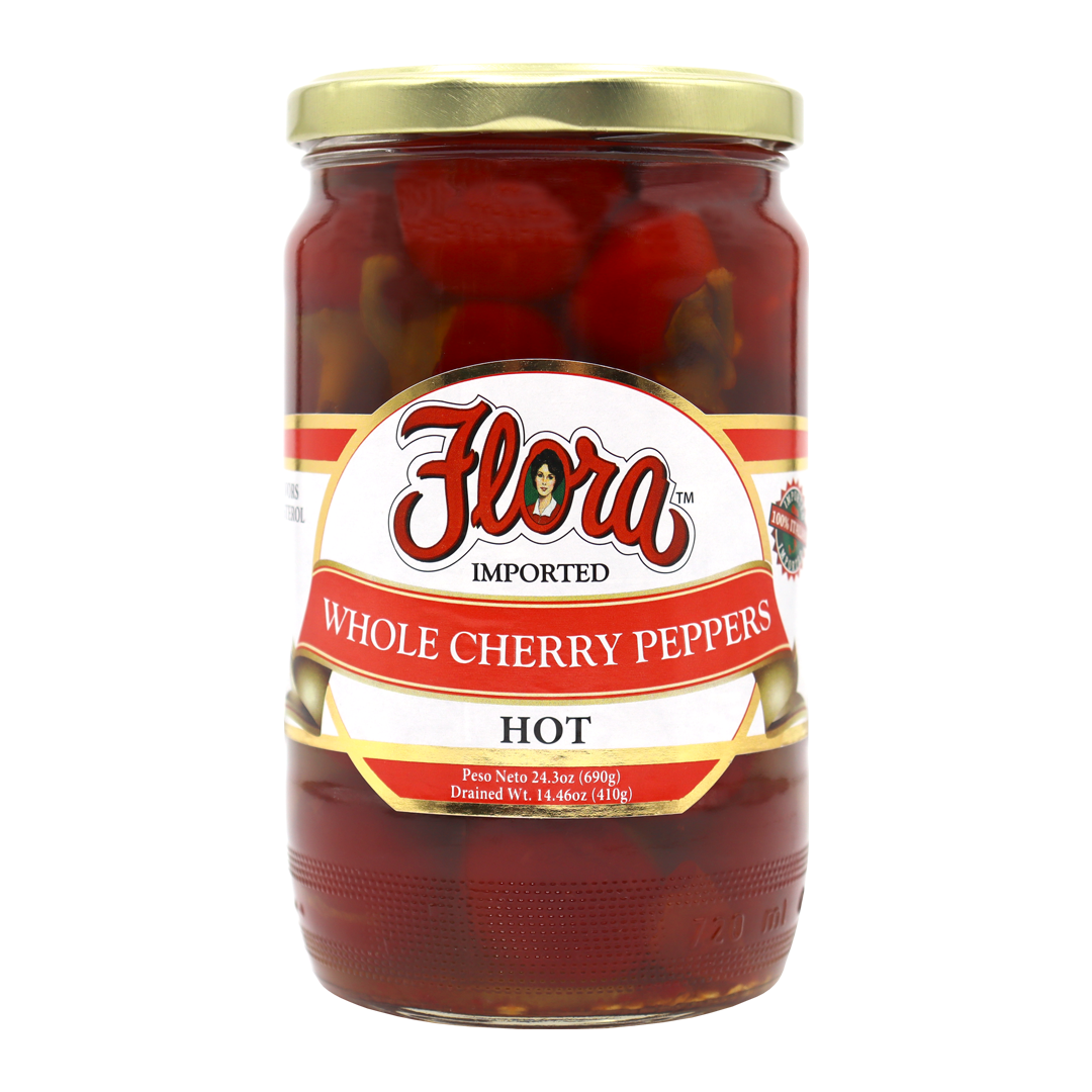 Whole Hot Cherry Peppers In Vinegar Flora Fine Foods