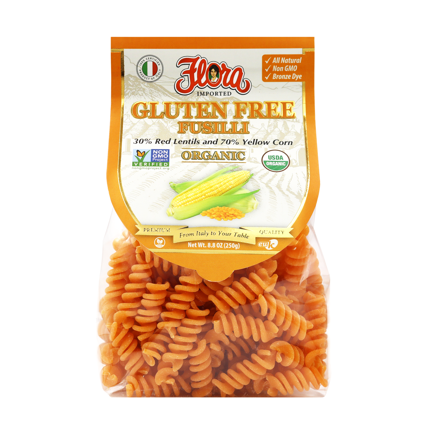 Gluten Free Fusilli Italian Pasta